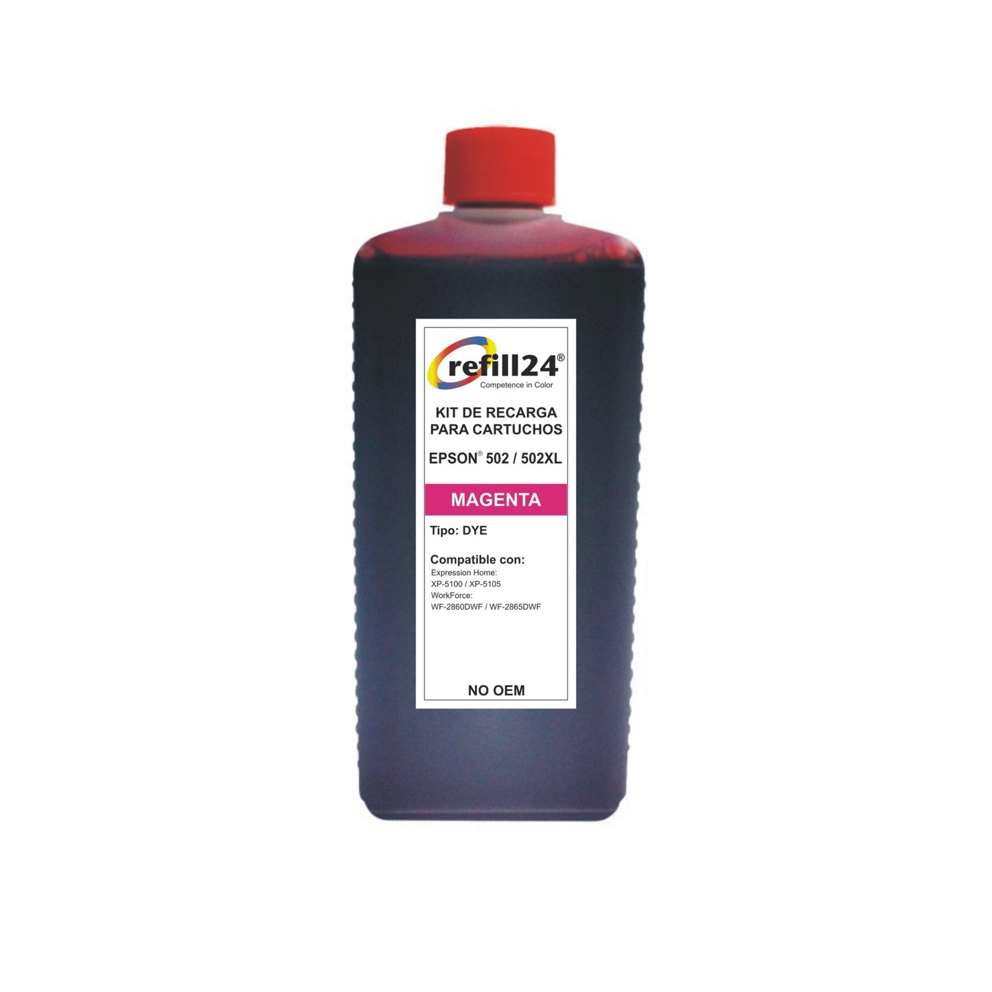 Tinta Premium Refill 24® para cartuchos Epson 502/502XL