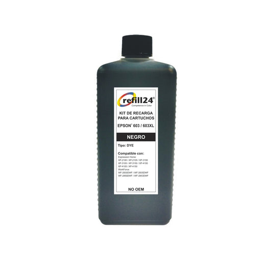 Tinta Premium Refill 24® para cartuchos Epson 603/603XL