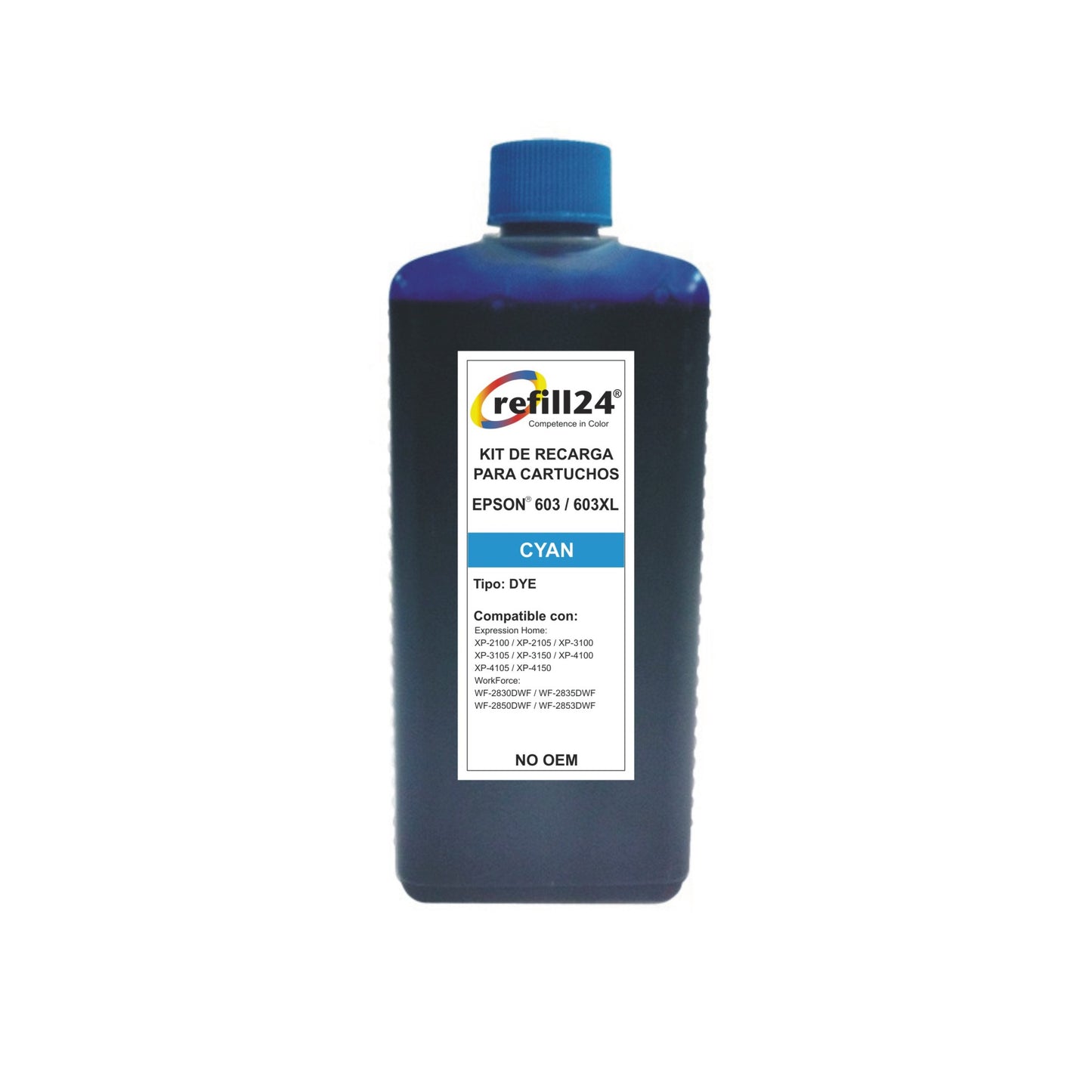 Tinta Premium Refill 24® para cartuchos Epson 603/603XL