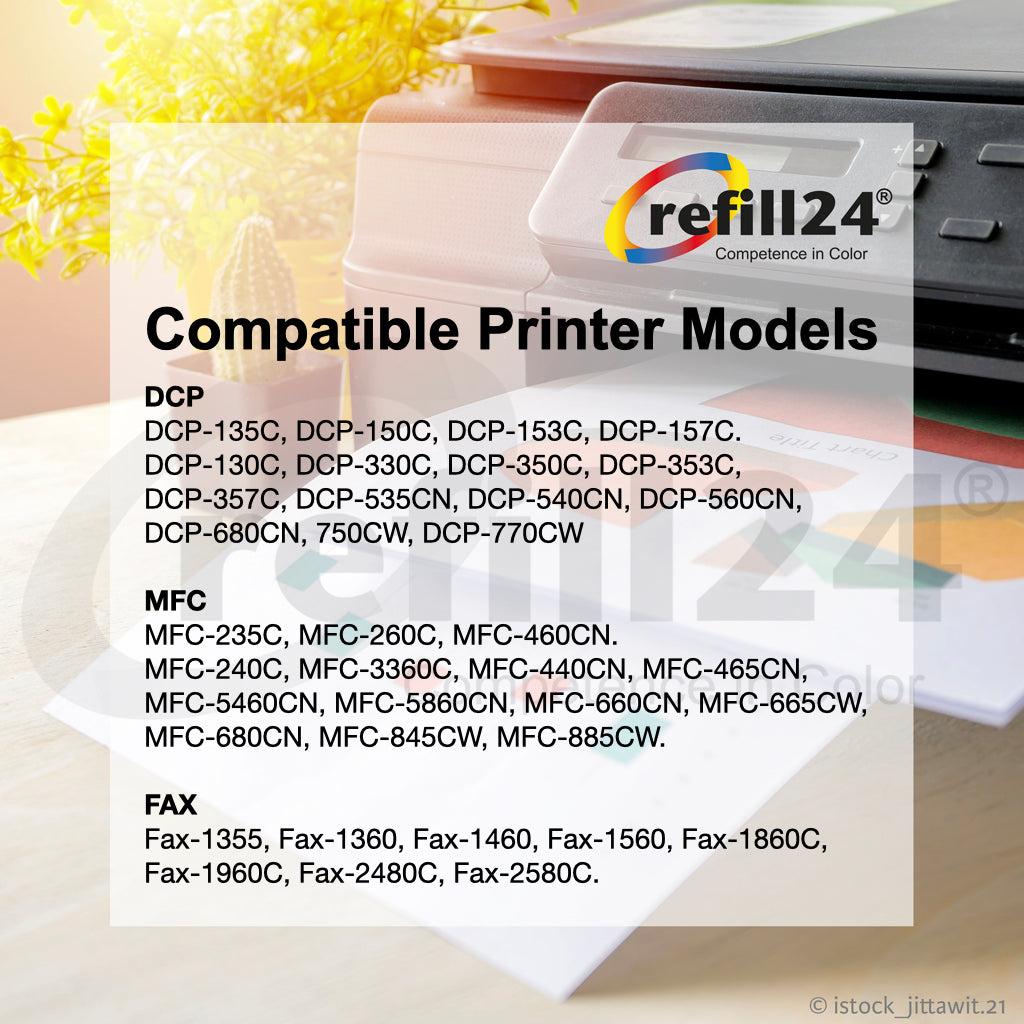 Cartucho de tinta compatible con Brother LC970/LC1000