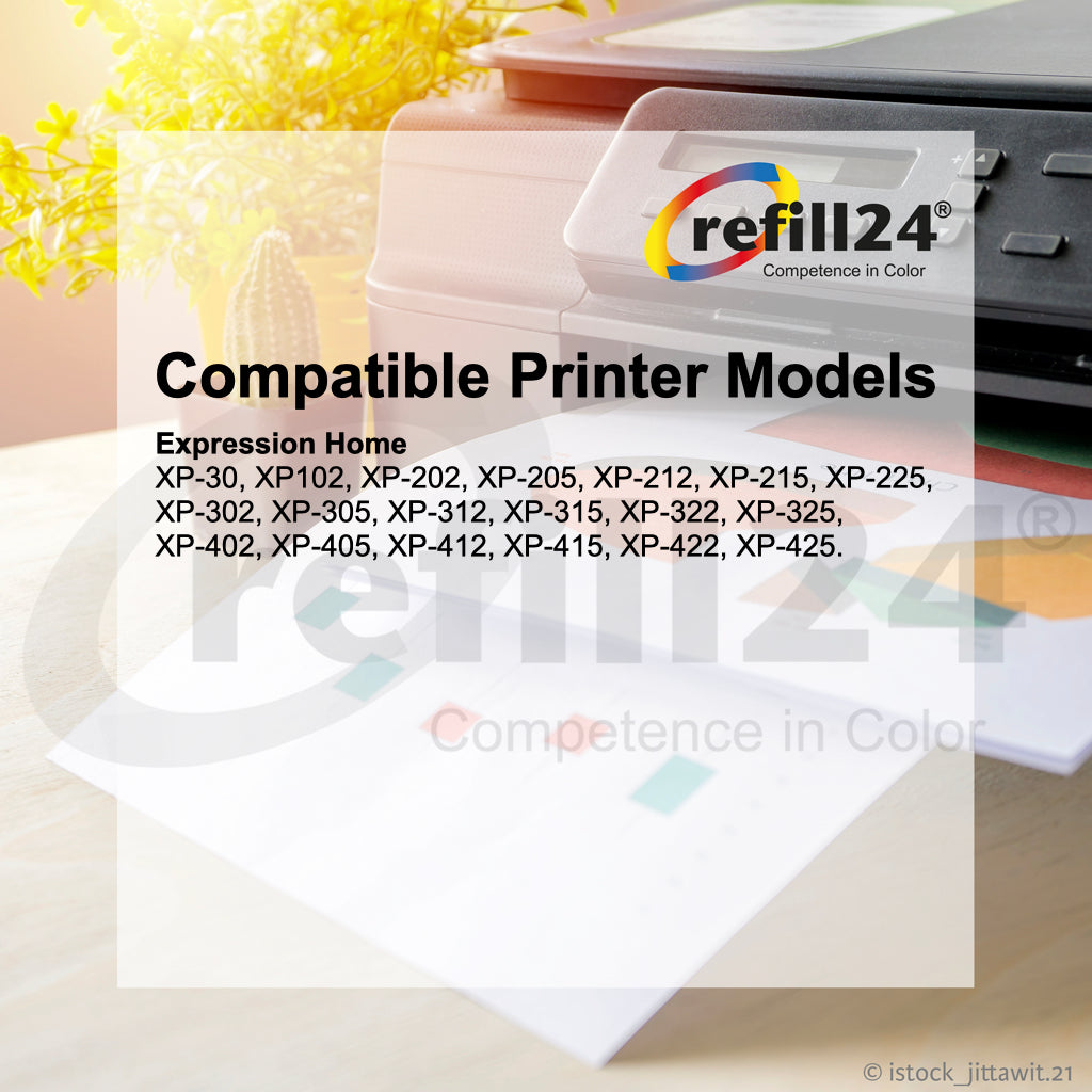 Tinta Premium Refill 24® para cartuchos Epson T18/T18XL