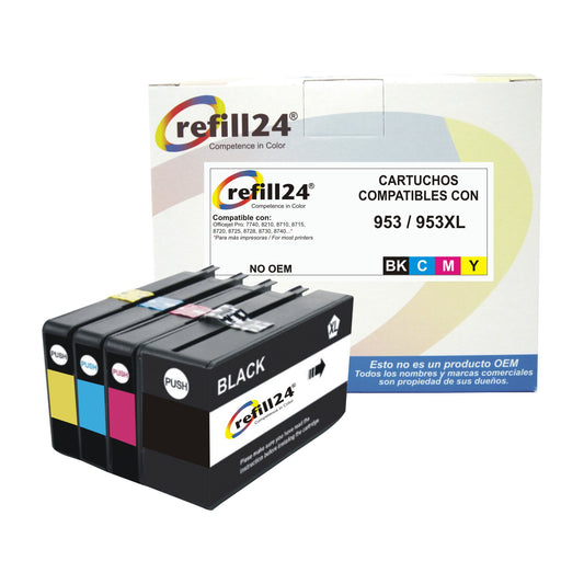 Cartucho de tinta compatible con HP 953/953XL