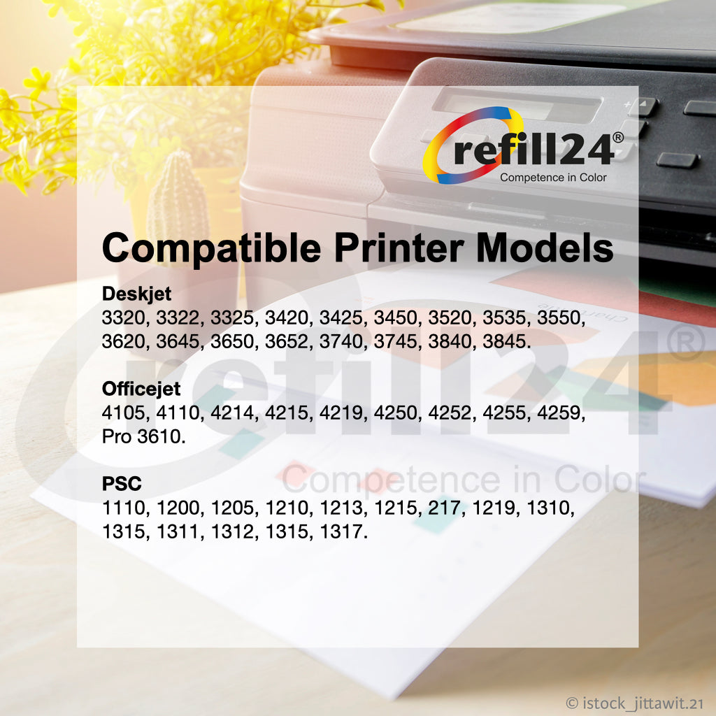 Cartucho de tinta compatible con HP 27/28