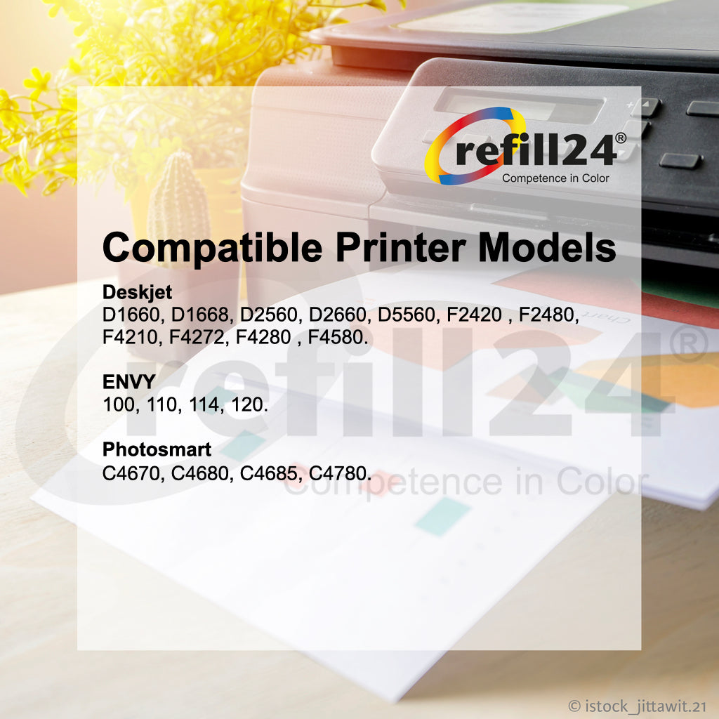 Tinta Premium Refill 24® para cartuchos HP 300/300XL