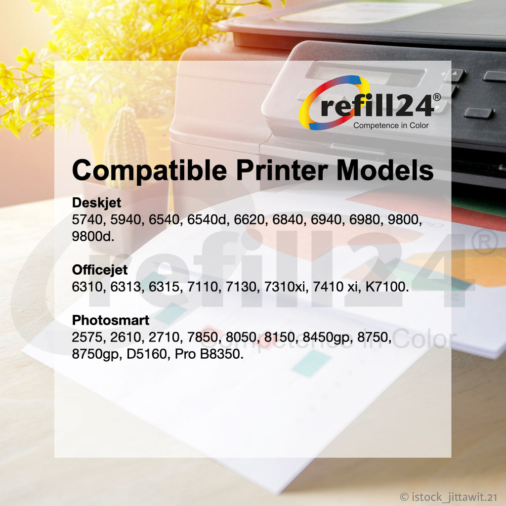 Cartucho de tinta compatible con HP 339/344