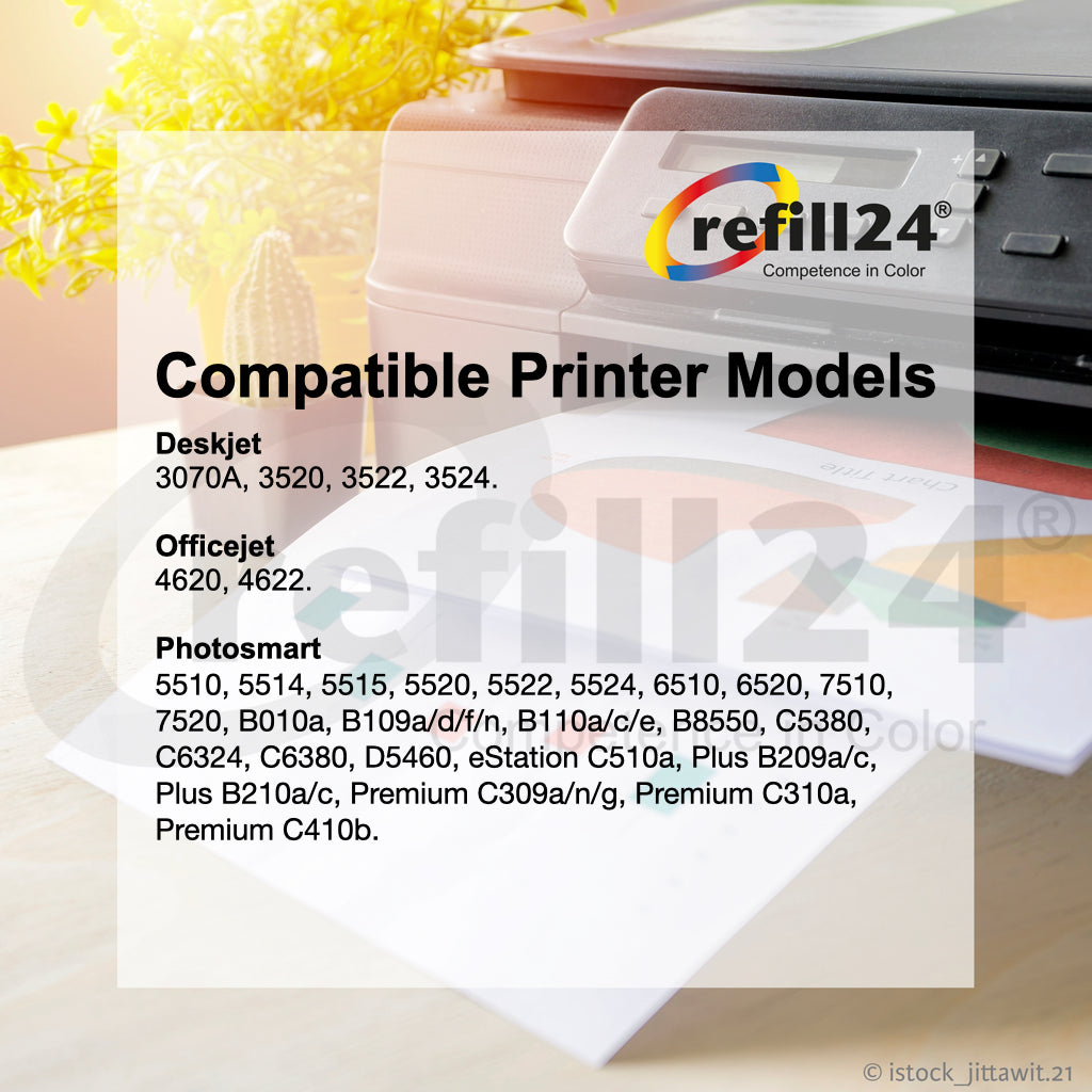 Tinta Premium Refill 24® para cartuchos HP 364/364XL