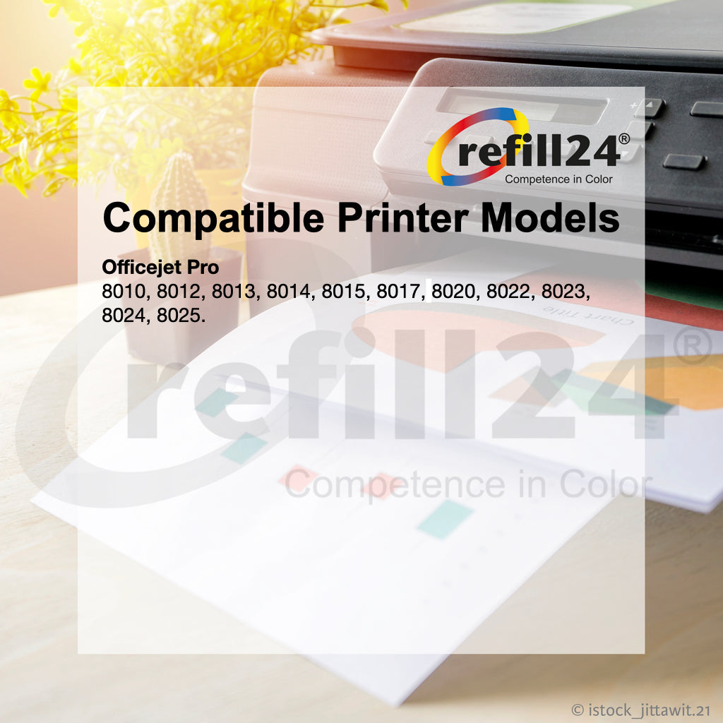 Cartucho de tinta compatible con HP 912/912XL