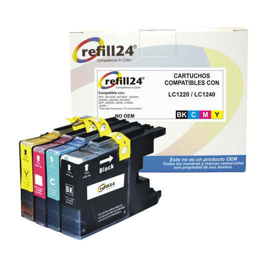 Cartucho de tinta compatible con Brother LC1220/LC1240