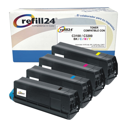 Toner Laser Color Compatible con OKI C3100