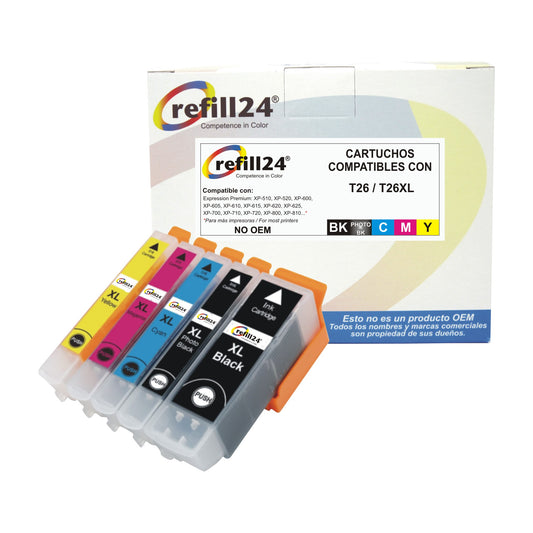 Cartucho de tinta compatible con Epson T26/T26XL