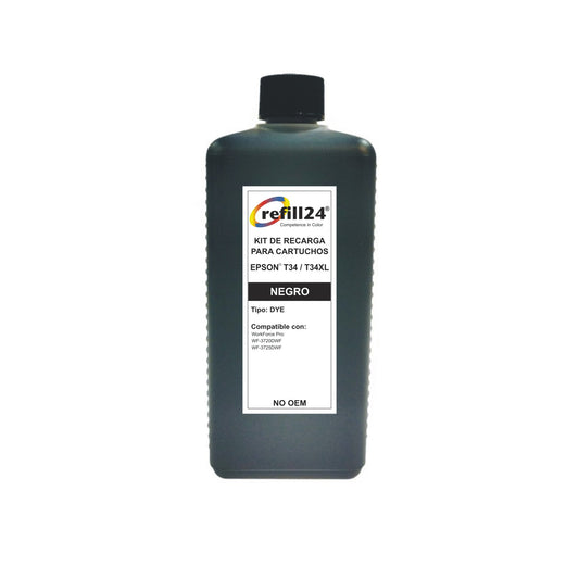 Tinta Premium Refill 24® para cartuchos Epson T34/T34XL
