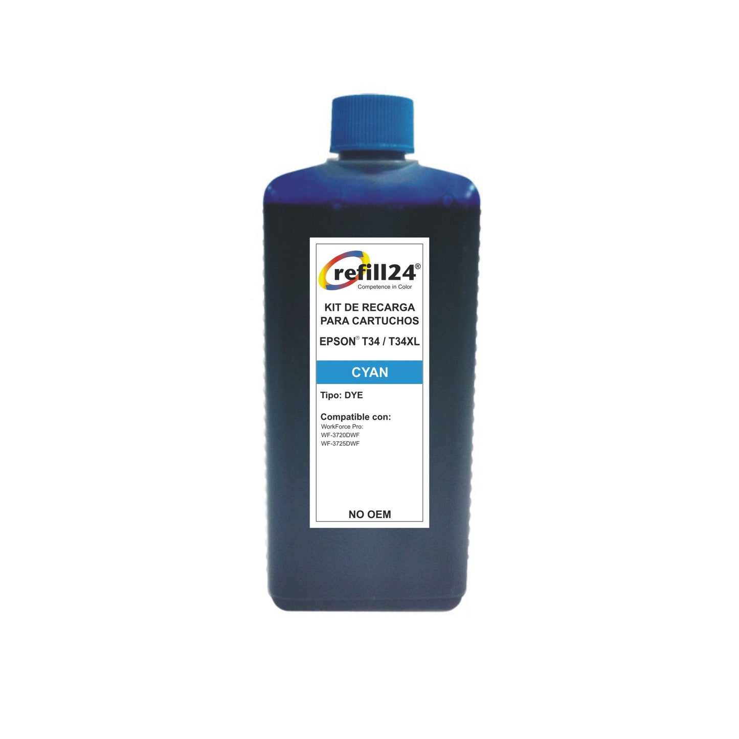 Tinta Premium Refill 24® para cartuchos Epson T34/T34XL