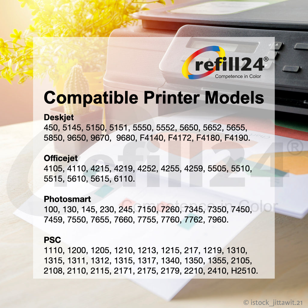 Cartucho de tinta compatible con HP 56/57